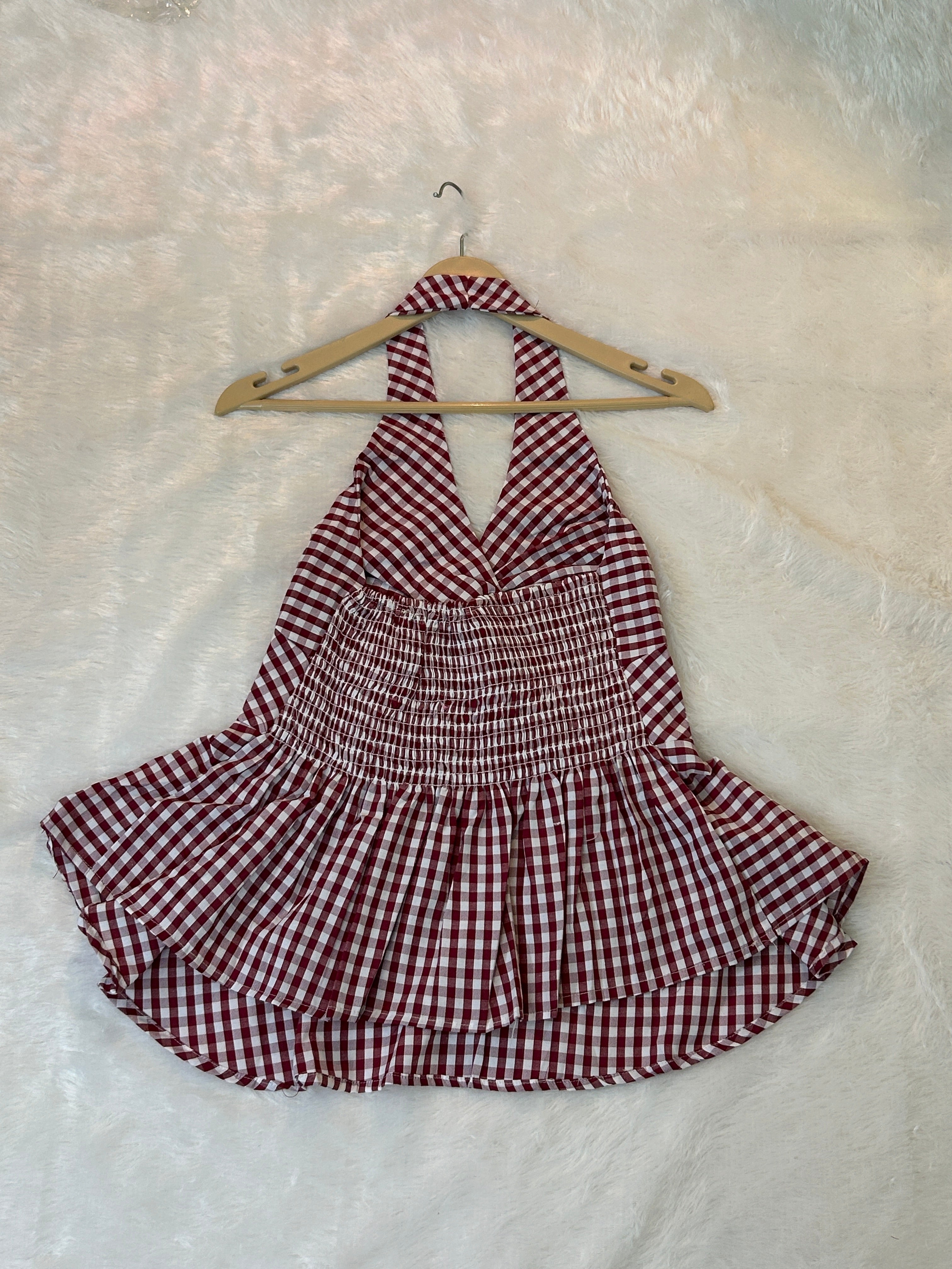 Classic Gingham Halter Top