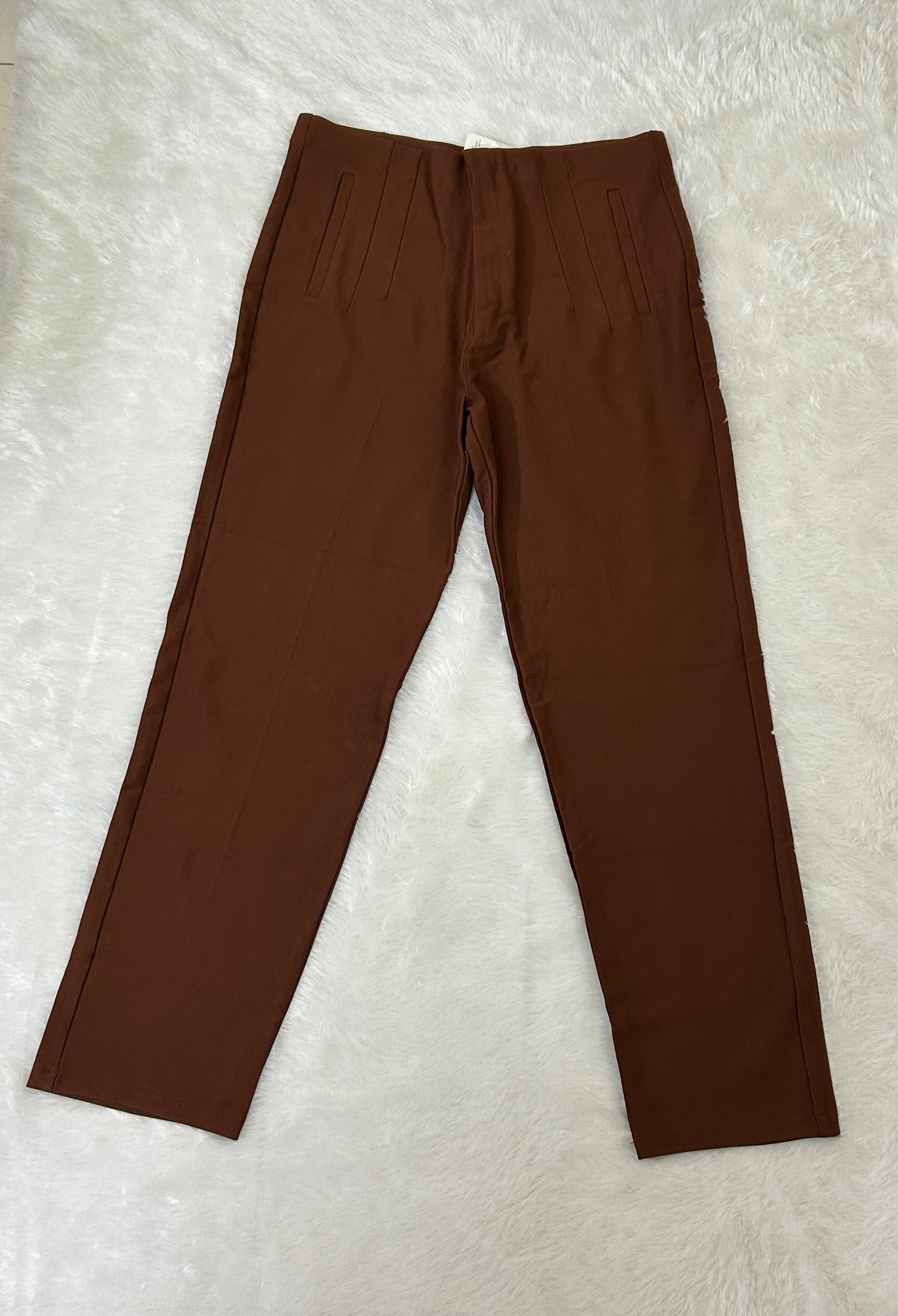 Tailored Rust-Chocolate Straight trouser