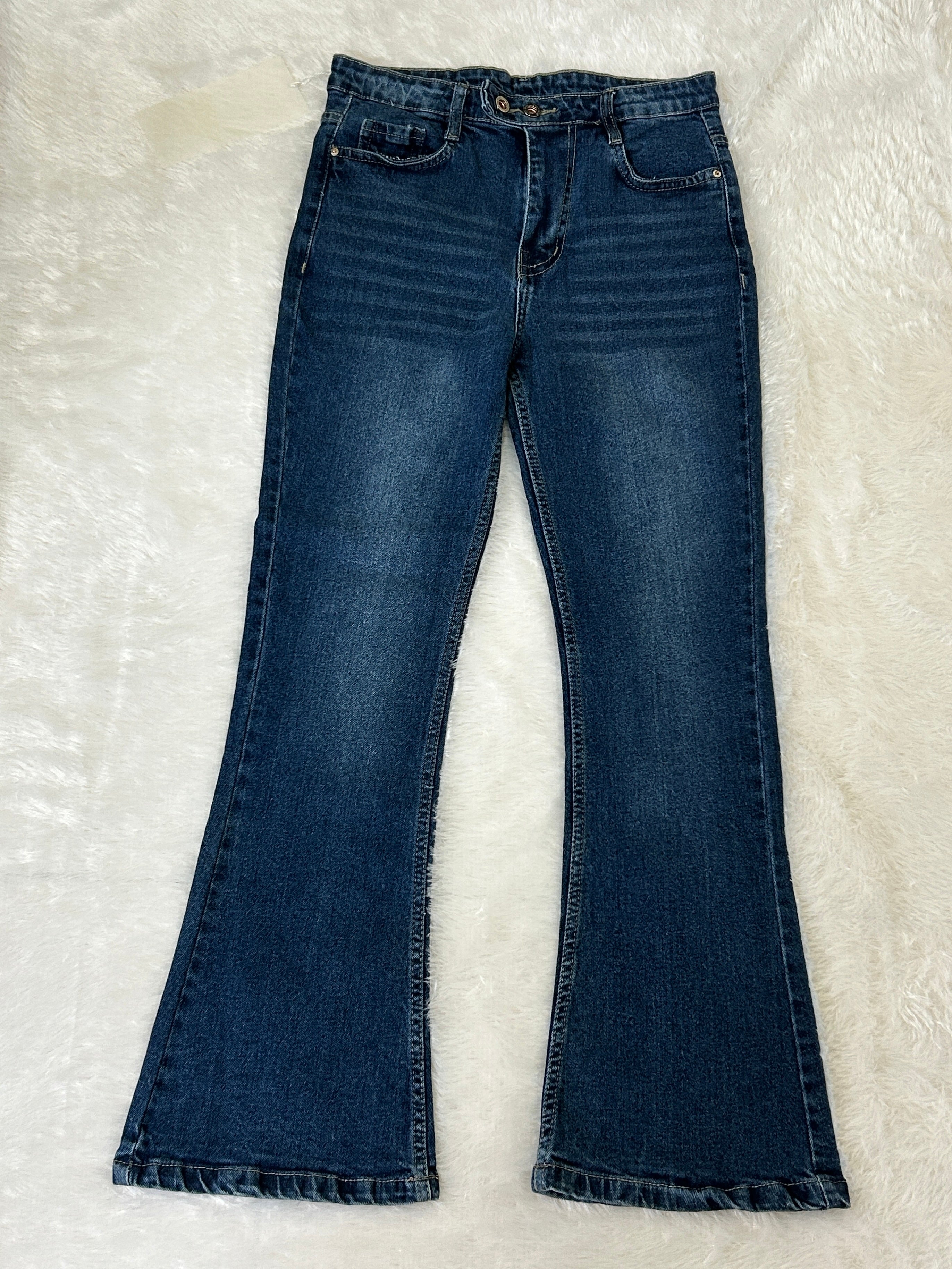 Mid-waist bootcut denim