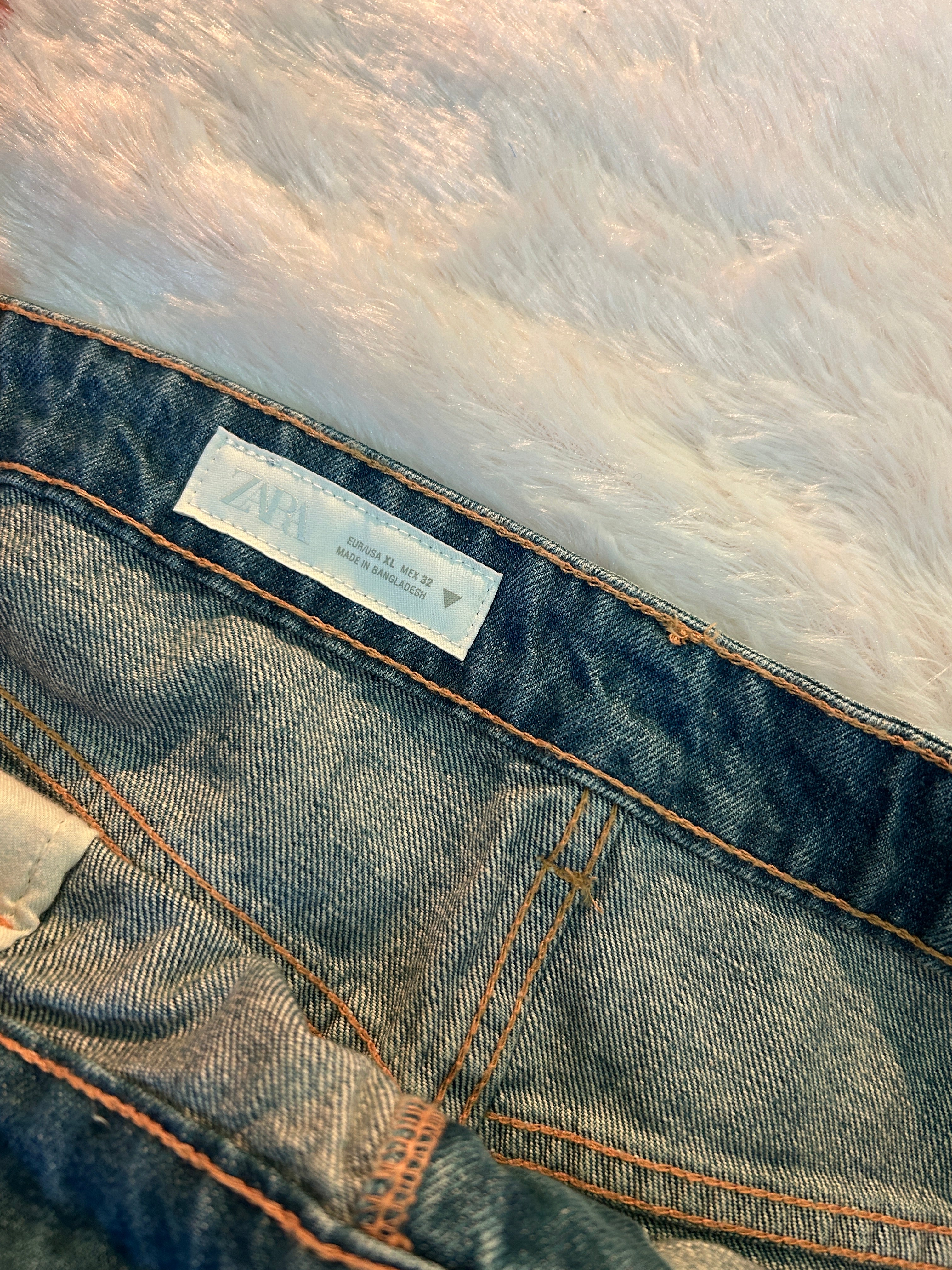 Distressed Denim Mini Skirt