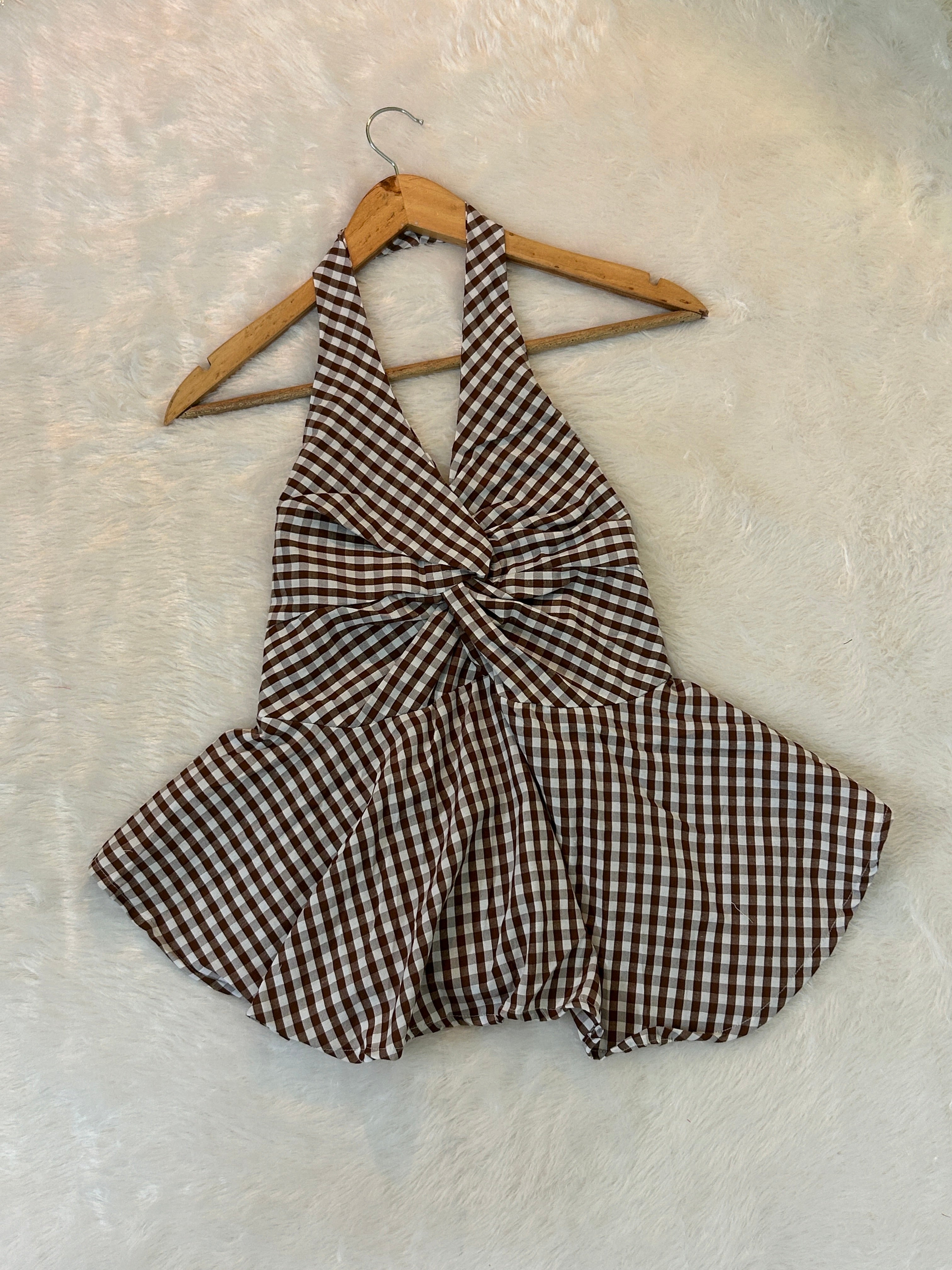 Classic Gingham Halter Top