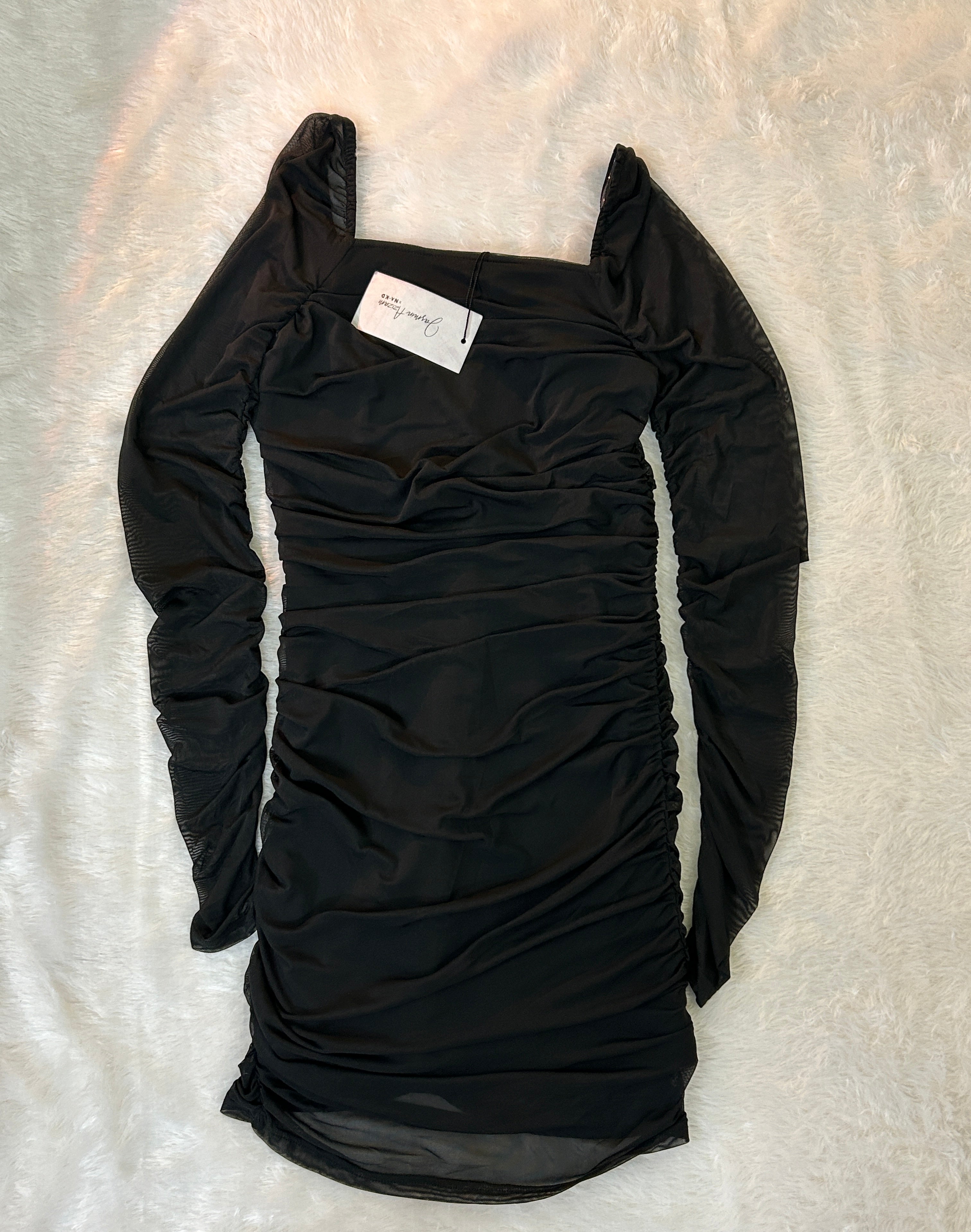 Ruched mini dress