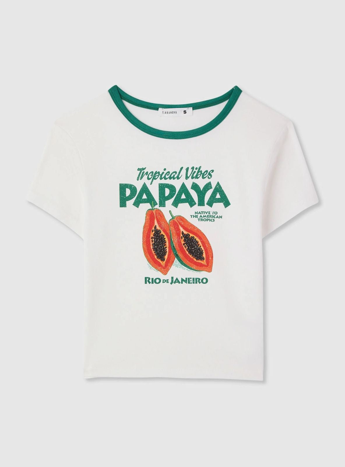 Rio Tropical Vibes Papaya Ringer Tee