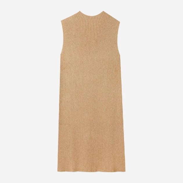 Sculpted Ribbed Mock-Neck Mini Dress