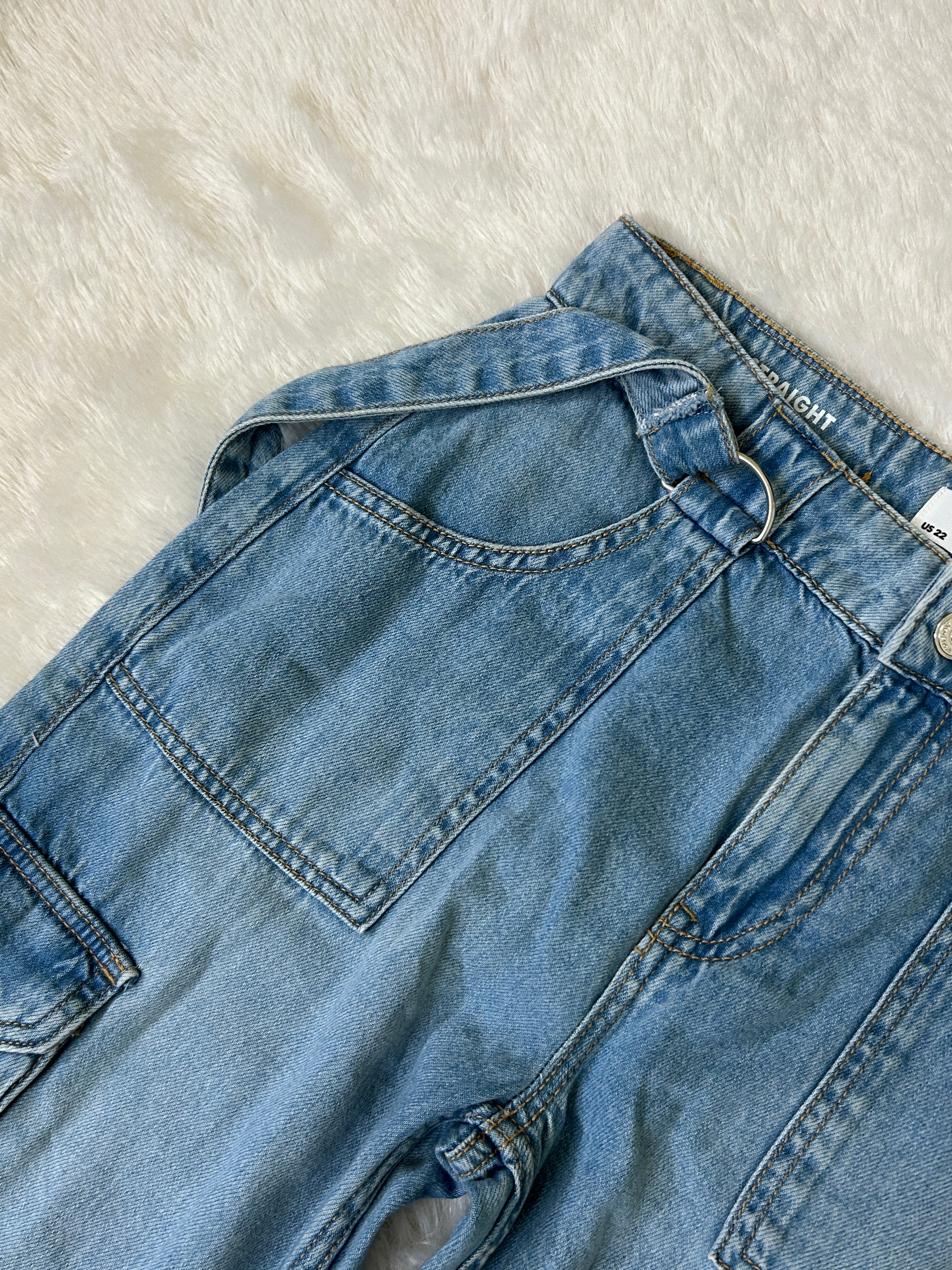 Cargo straight jeans