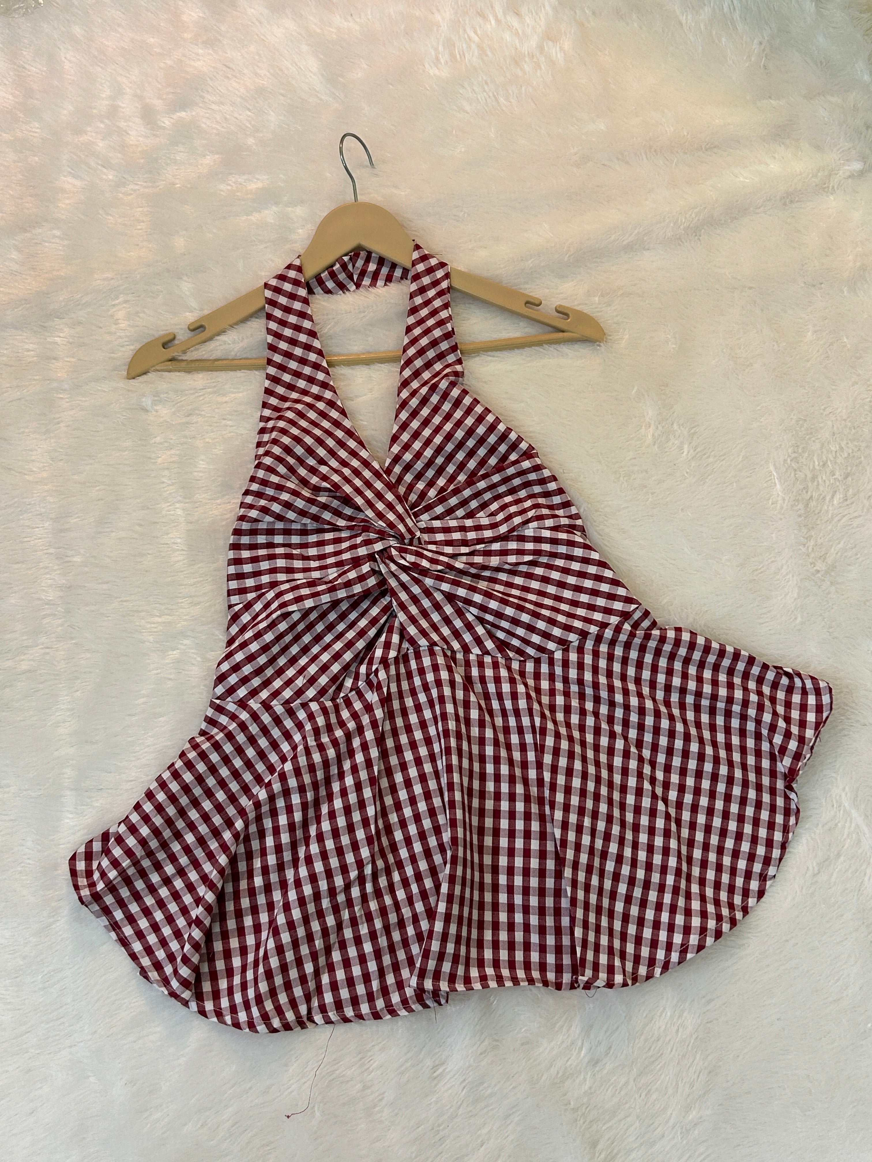 Classic Gingham Halter Top
