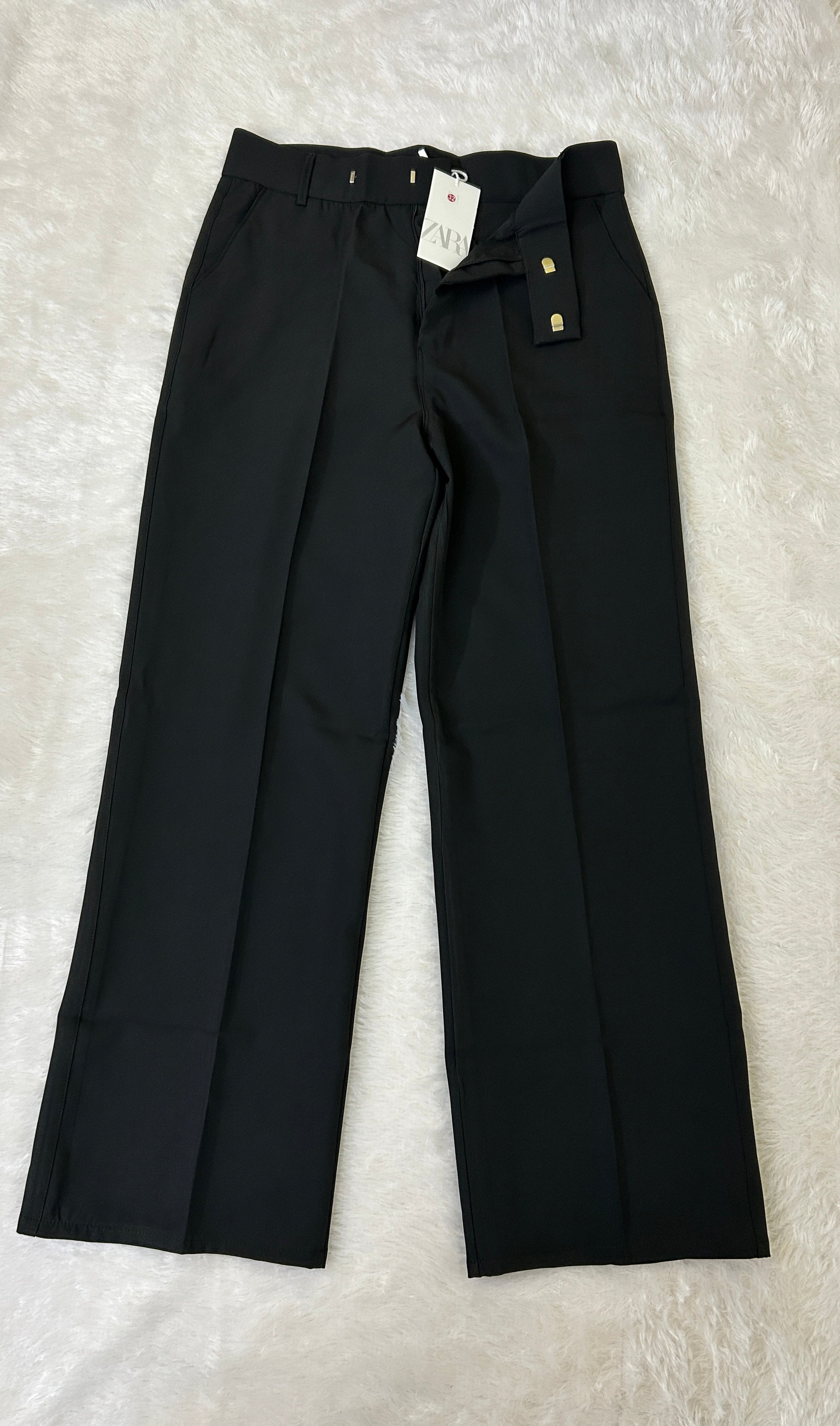 Tailored High-Waist Wide-Leg Trousers