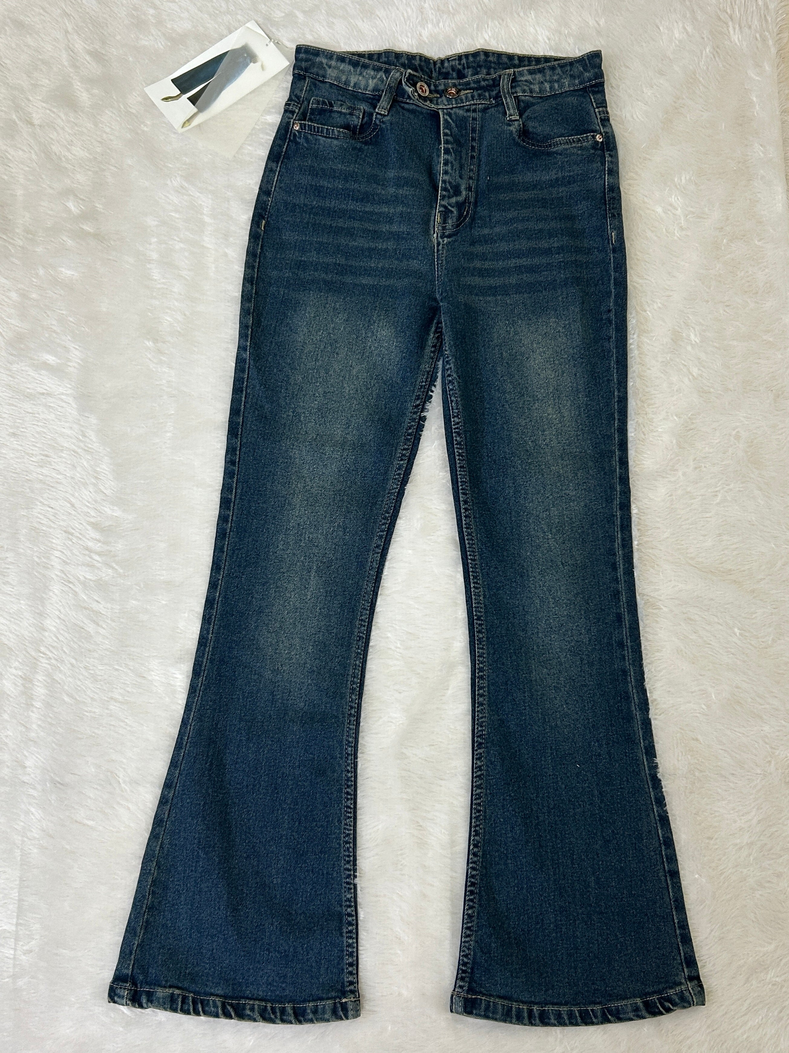 Mid-waist bootcut denim