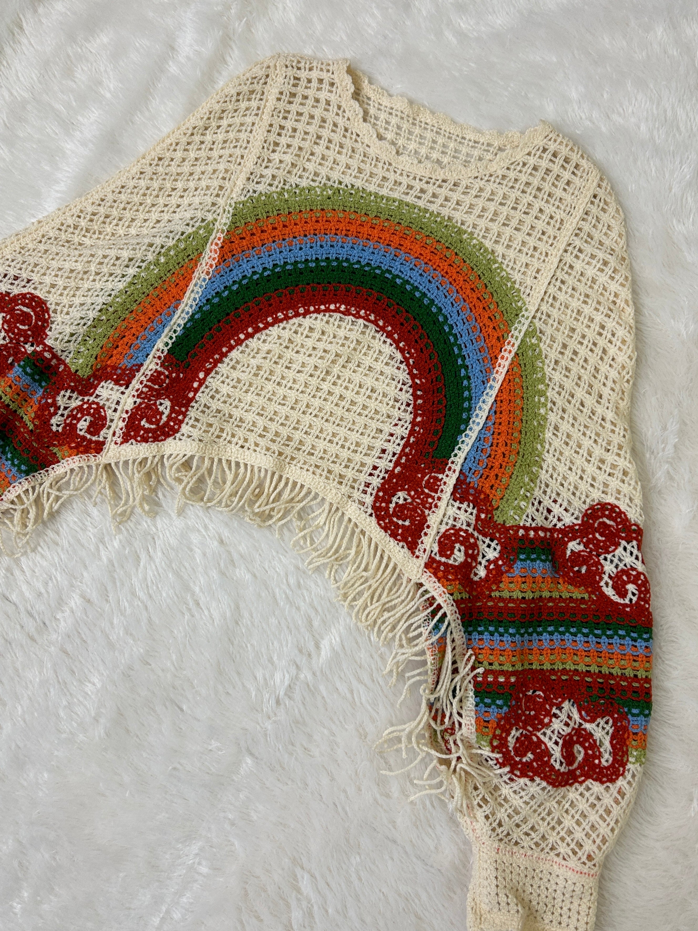 Boho-Chic Cropped Crochet Fringe Shrug