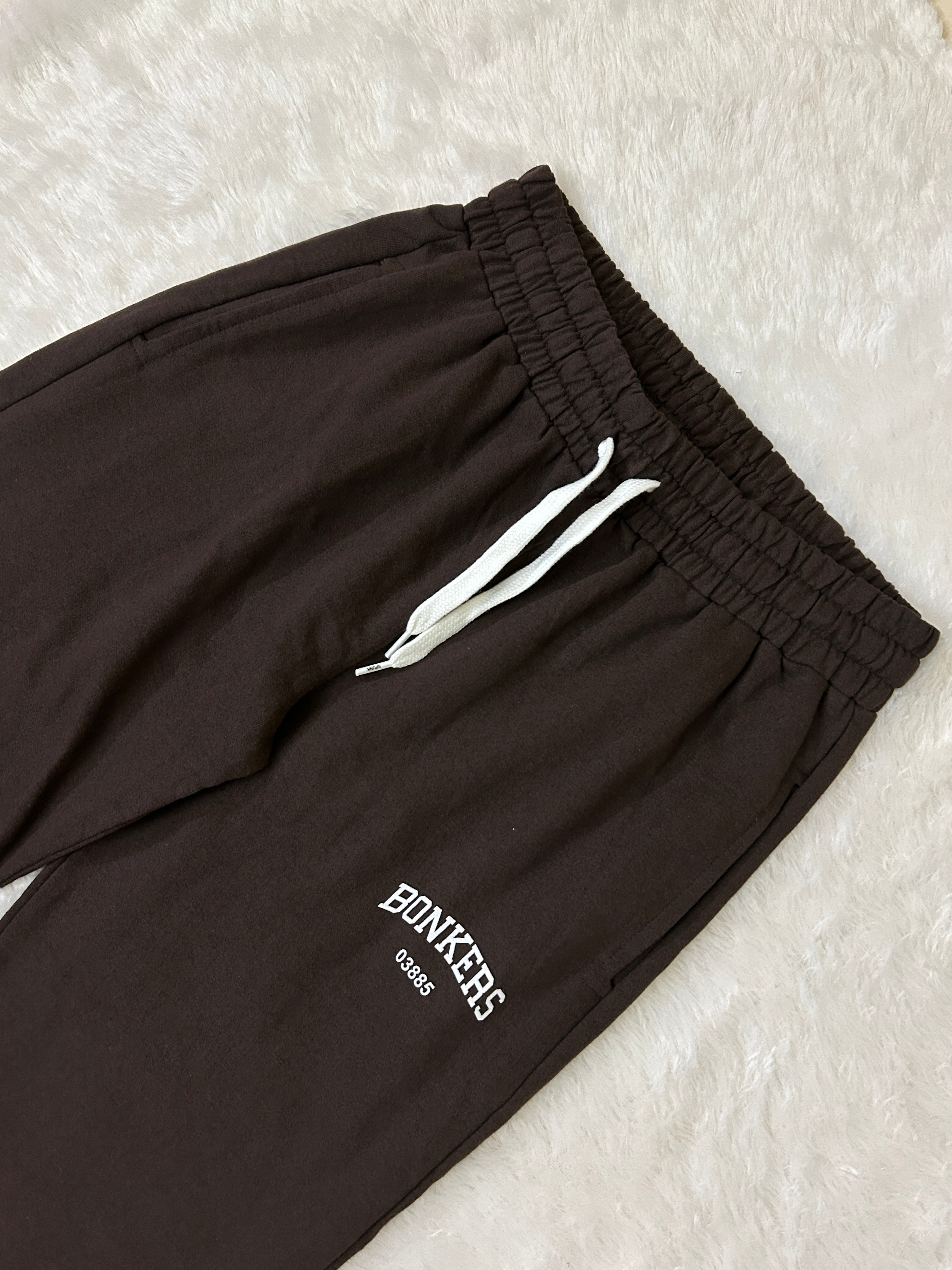 Espresso Split-Hem Bootcut Joggers