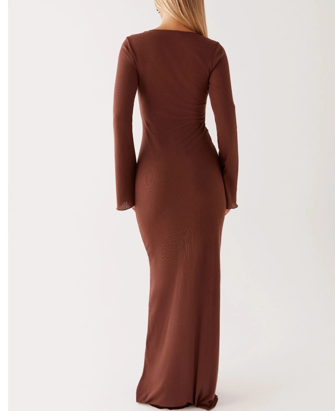 Heavy-Knit Scoop Neck Maxi Dress