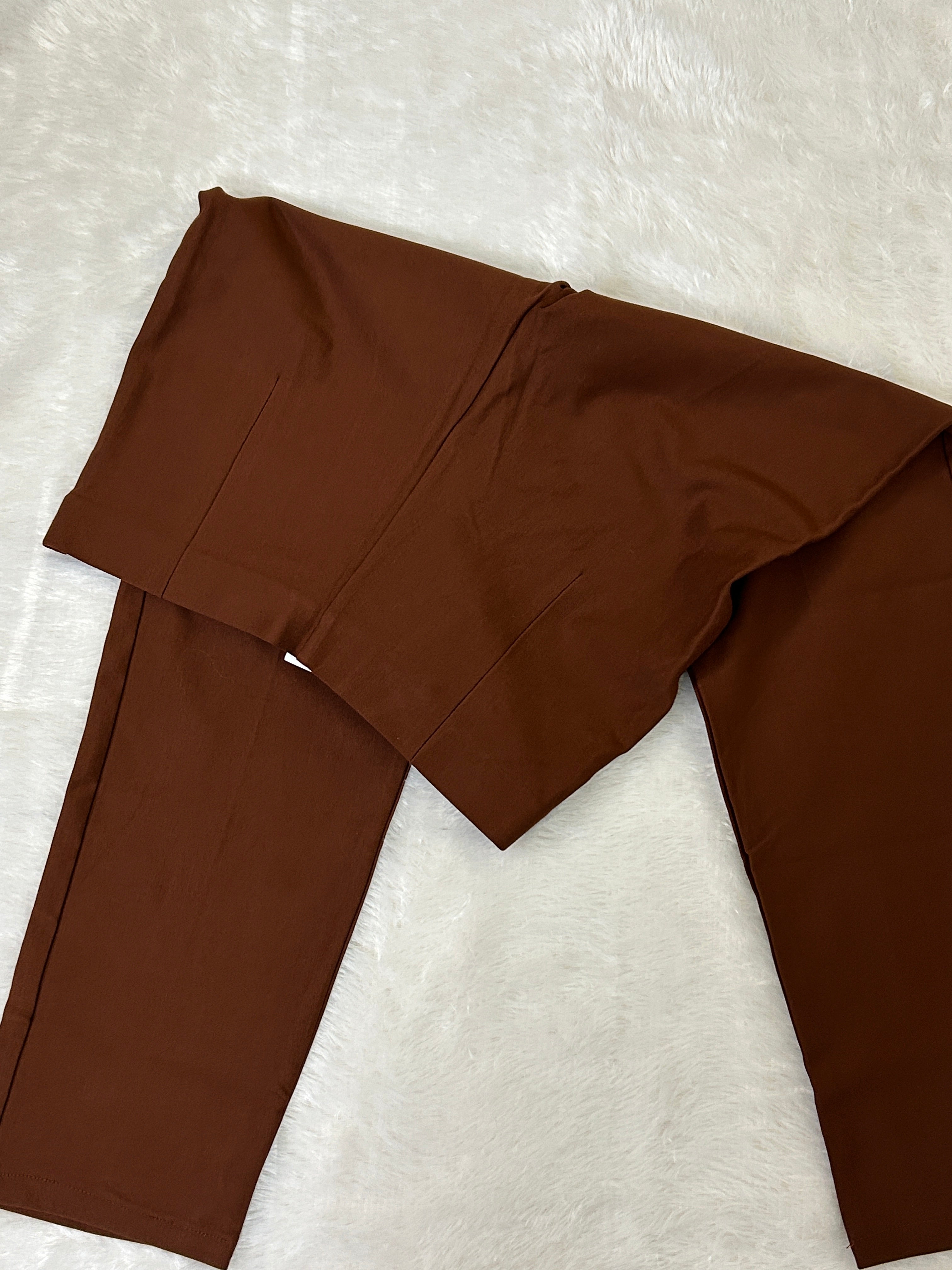 Tailored Rust-Chocolate Straight trouser