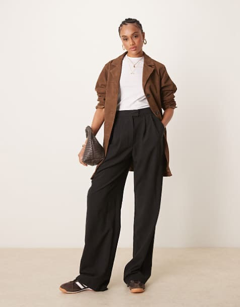Tailored High-Waist Wide-Leg Trousers