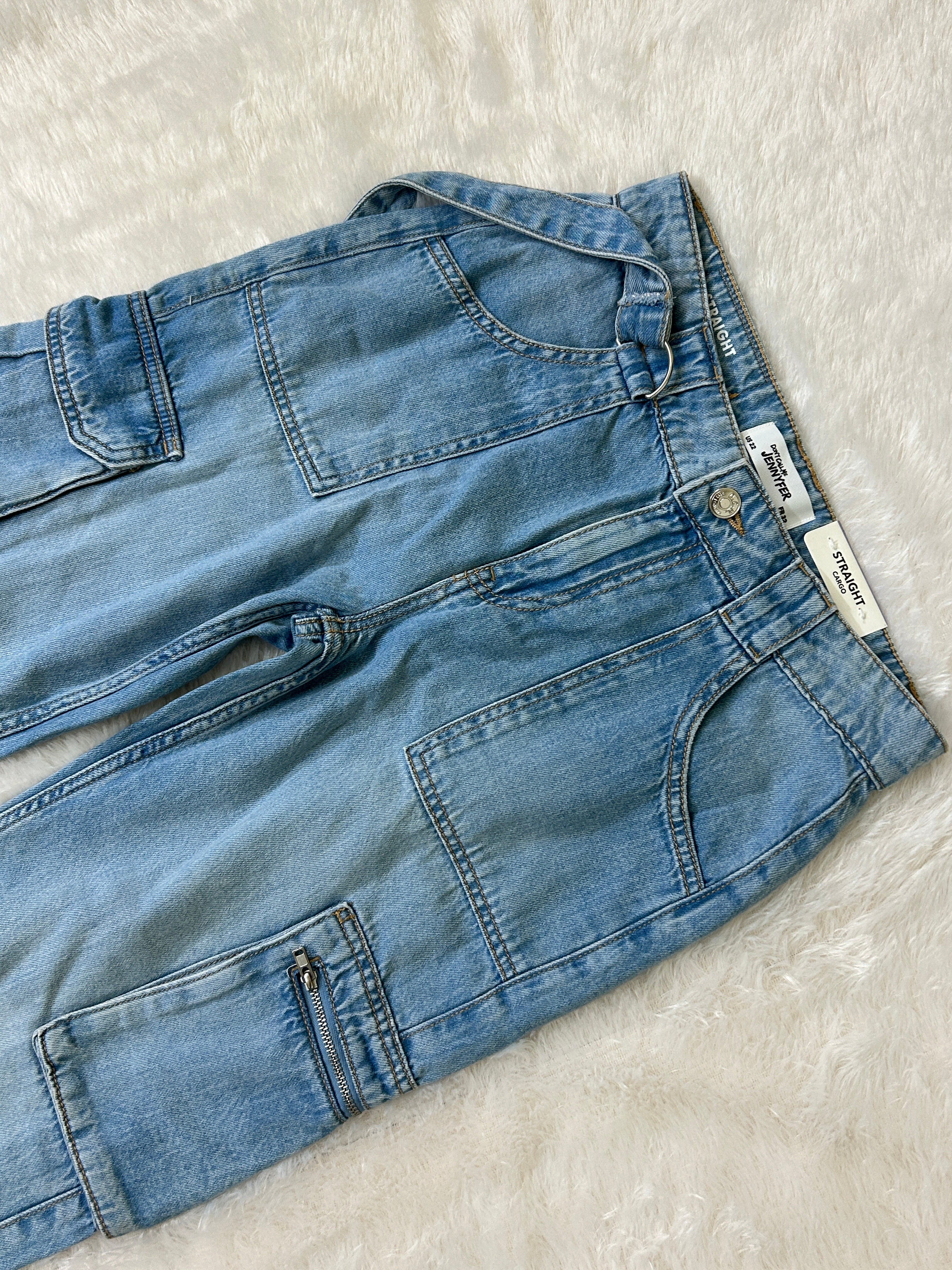 Cargo straight jeans